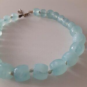 Milky Turquoise Beaded Necklace